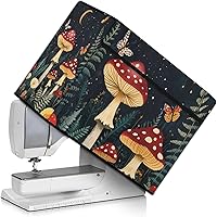 Vista 19 de Funda para máquina de coser de girasoles de otoño con prácticos bolsillos, cubierta protectora duradera acolchada contra el polvo, accesorios
