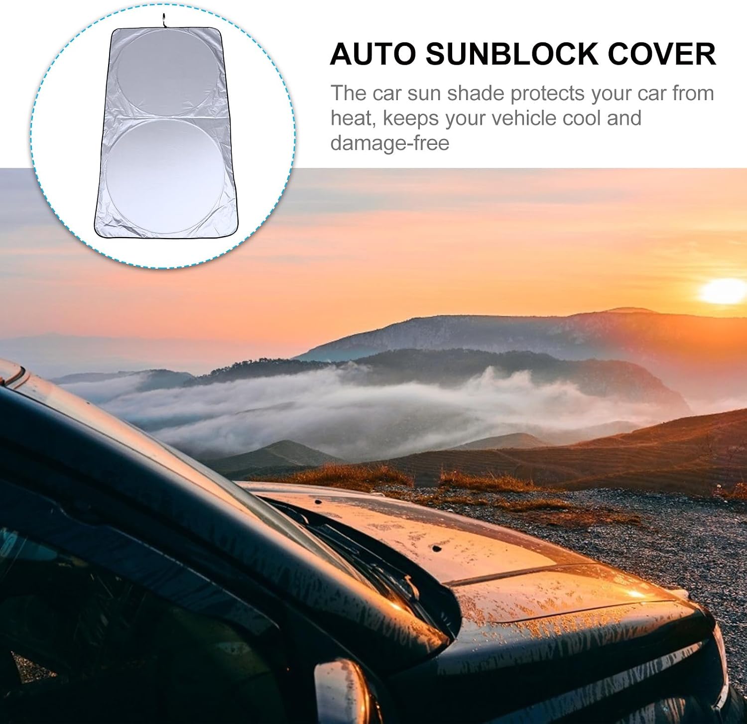 Vehicle Windshield Sunblock Car Sun Shade Cover 210t Silver Coated Fabric Front Large Size 160x89cm Summer Winter Protective Sunshade for Cars