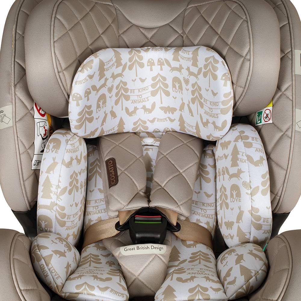 Cosatto All in All Ultra obrotowy 360° fotelik samochodowy na wszystkich etapach iSize – grupa 0+123, 0-36 kg, 0-12 lat, 40-150 cm, ISOFIX, ERF, R129 zgodność z systemem Anti Escape (Whisper)