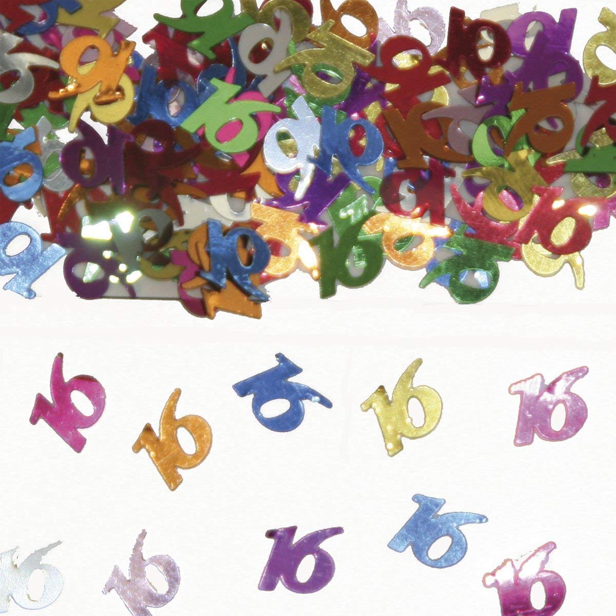 Folat - Party Confetti Number 16 - Multi colors