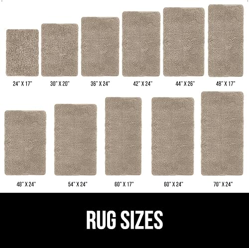Vista 50 de Gorilla Grip - Tapete de baño de 30” x 20”, de felpilla gruesa, suave y absorbente, secado rápido, de microfibra, con reverso de caucho, para piso