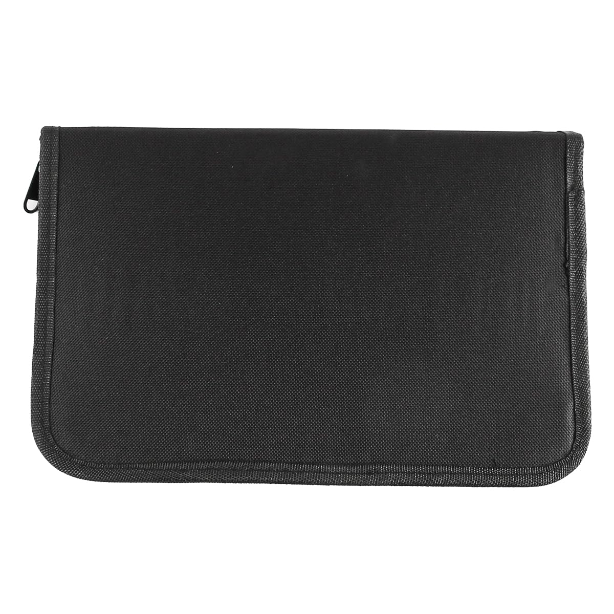 ZONADAH 48 Slots Colored Pencil Case Large Capacity Pencil Wrap Black Canvas Storage Bag with Zipper Stationery Organiser Pouch for Office School Artists