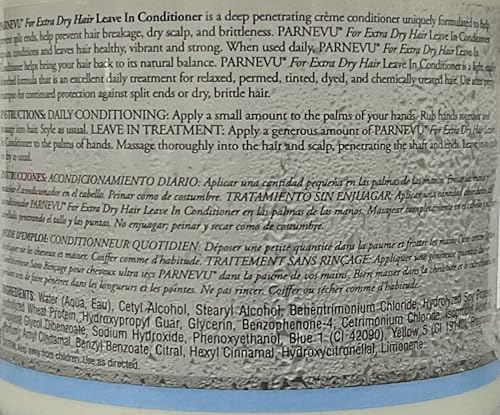 Miniatura 3 de Parnevu Acondicionador sin enjuague para cabello extra seco, 16 onzas.