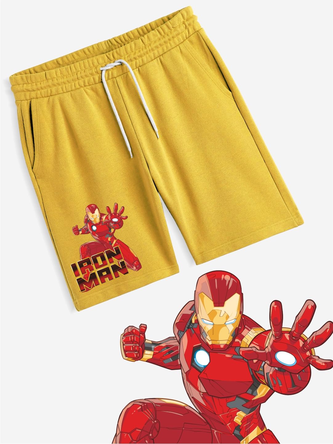 minicult Unisex-Child Cotton Shorts with Avengers Print (Avenger Grey) (Pack of 3) (13-14 Years) 2