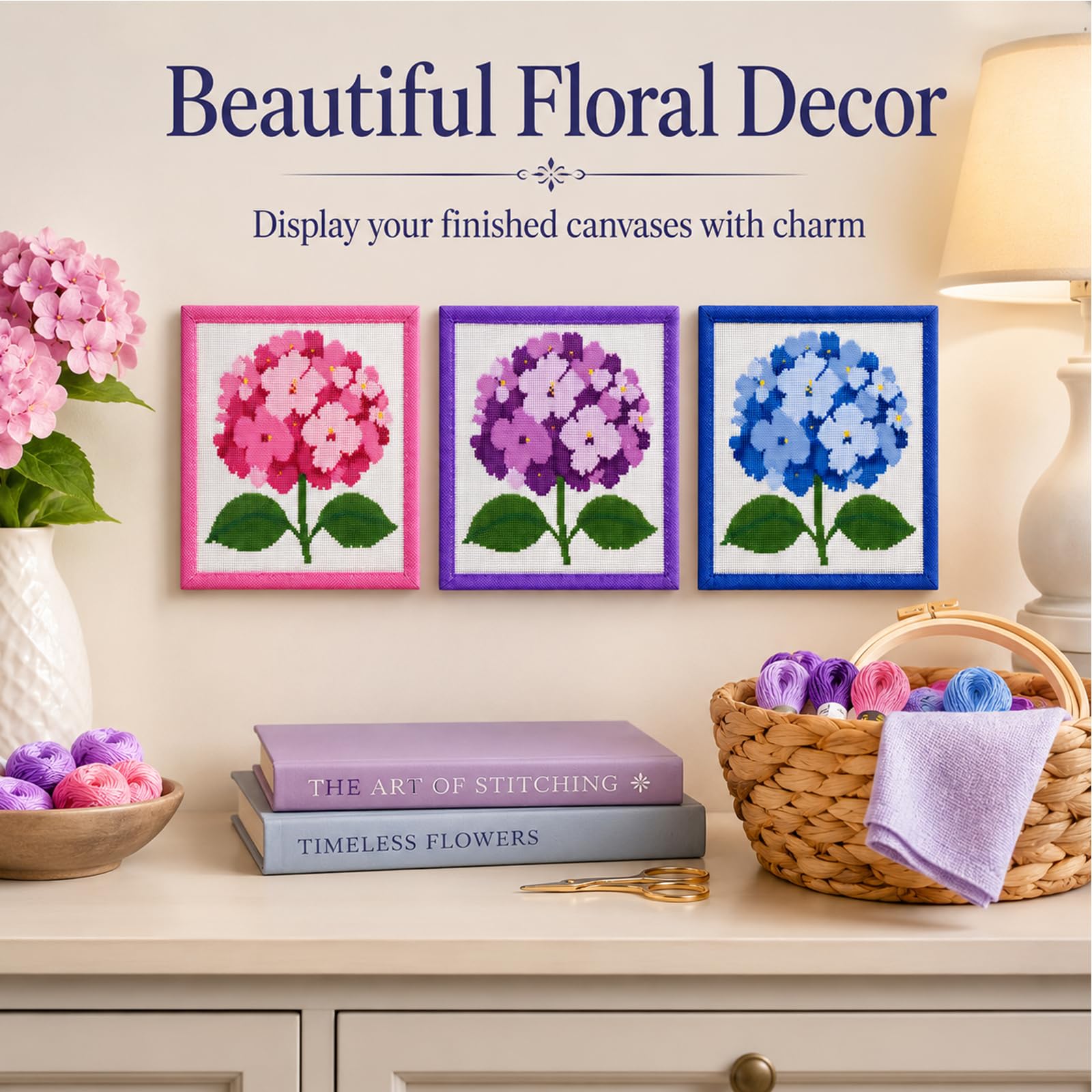 Needlepoint Canvas Kit - Flower Patterns -8