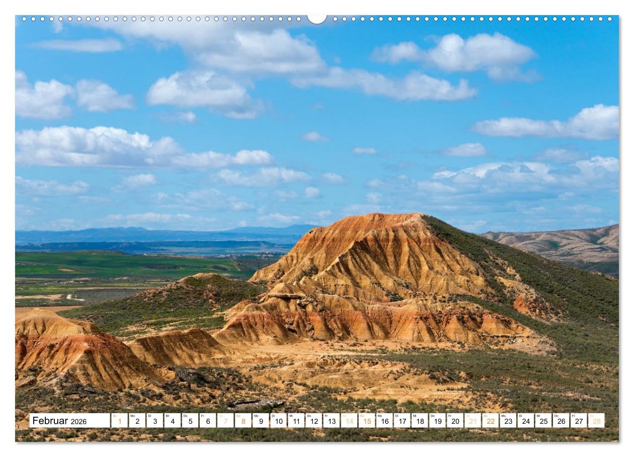 Wüsten in Spanien (hochwertiger Premium Wandkalender 2026 DIN A2 quer), Kunstdruck in Hochglanz: Entdecken Sie faszinierende Landschaften in Spanien. (CALVENDO Orte)