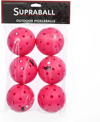 Miniatura 6 de SB Bolas de pickleball - Paquete de 6 unidades, paquete de 12 unidades, bolas de pickleball Supra-40 agujeros para exteriores, fabricadas según el