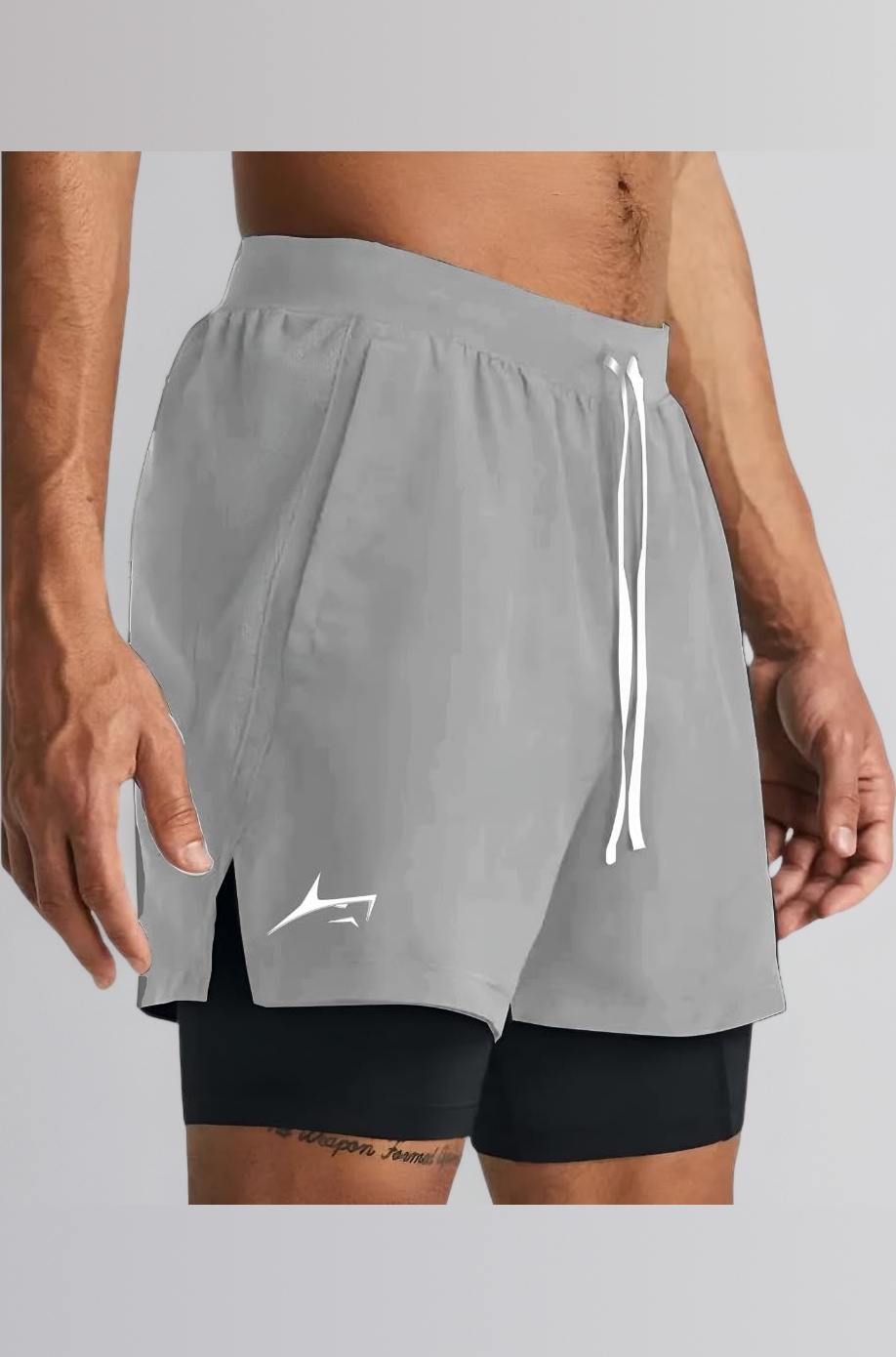 PROSHARX 2 in 1 Active Dual Shorts with Inner Tights Layer | Men's Double Layer Short for Running, Gym & Sports