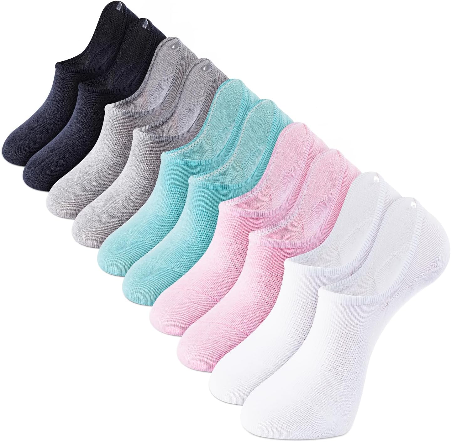 IDEGG No Show Socks Womens and Men Low Cut Ankle Short Anti-slid Athletic Running Novelty Casual Invisible Liner Socks