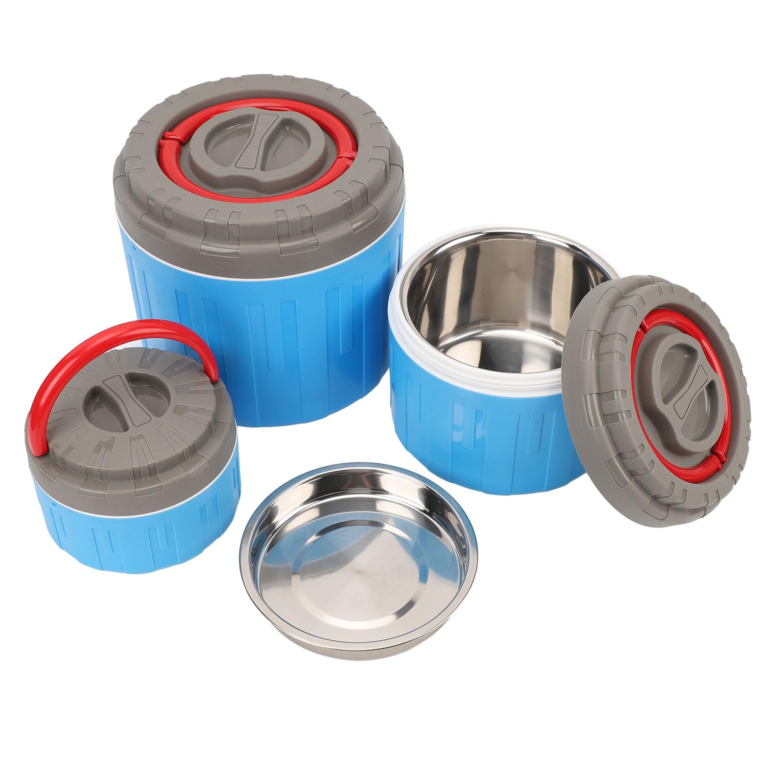 3 fiambreras aislantes de acero inoxidable 304, mantiene las comidas calientes, diseño a prueba de fugas, ideal para arroz y sopa, portátil y duradero