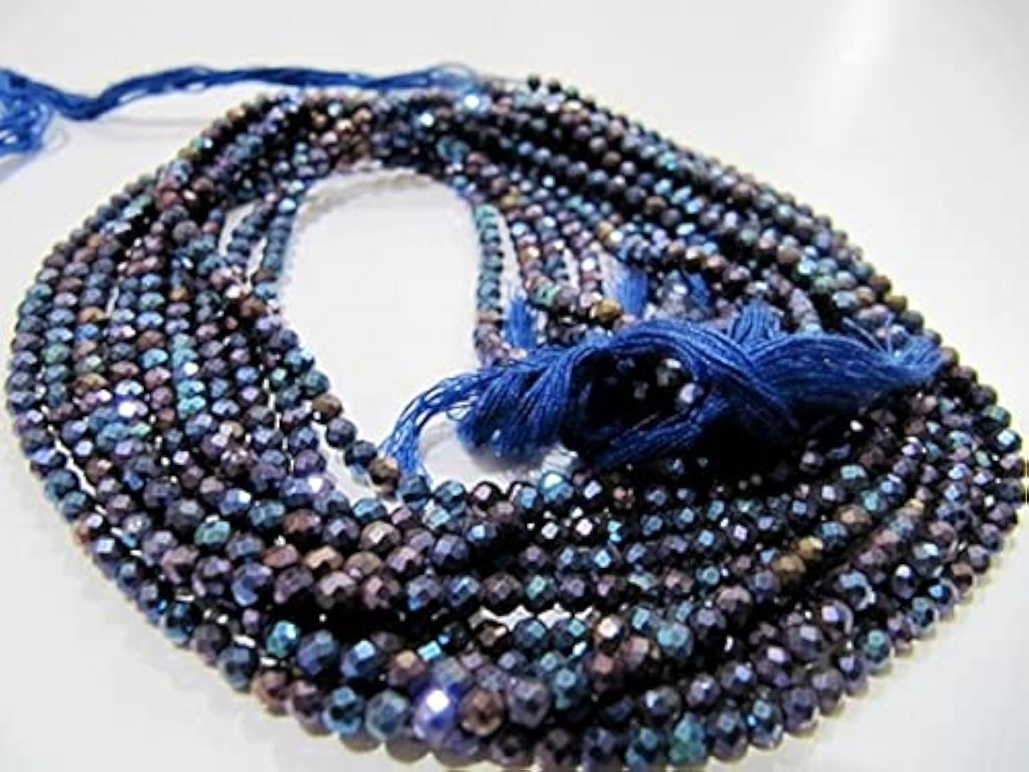 Perles spinelle noire 3mm rondelle facettée indispensables pour l'enfilage de bijoux fins
