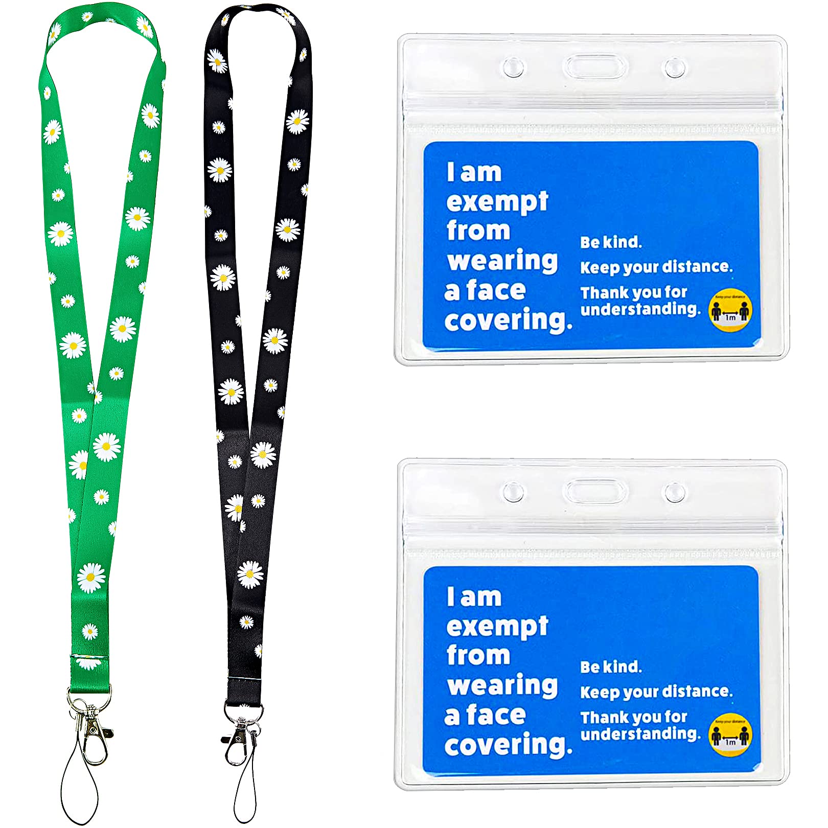 Buy Exemption Card and Lanyard, 2 Pcs Exemption Card, Hidden Disability