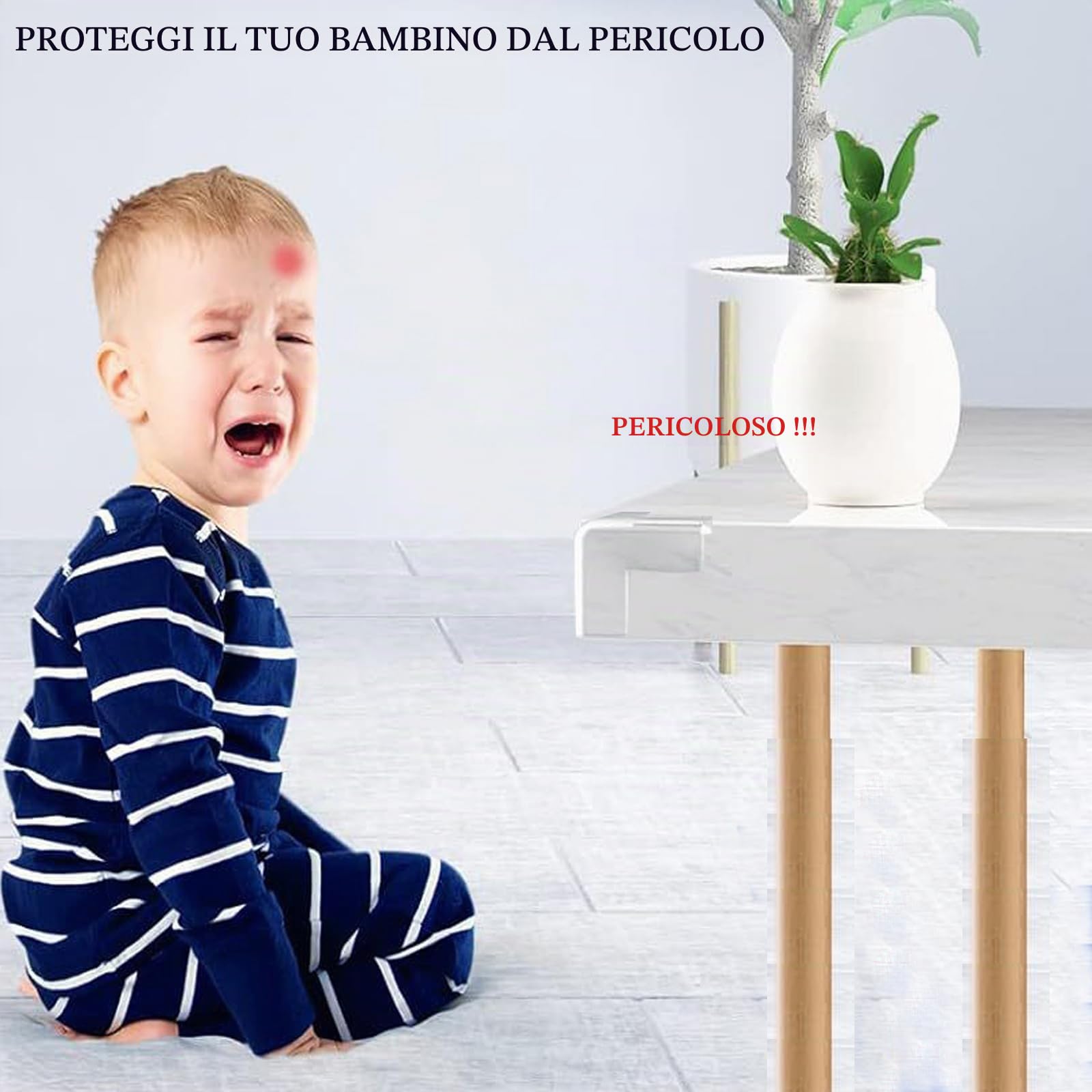 Meekye Paraspigoli Baby 20 pezzi, paraspigoli per mobili (20PC-T Cornor)