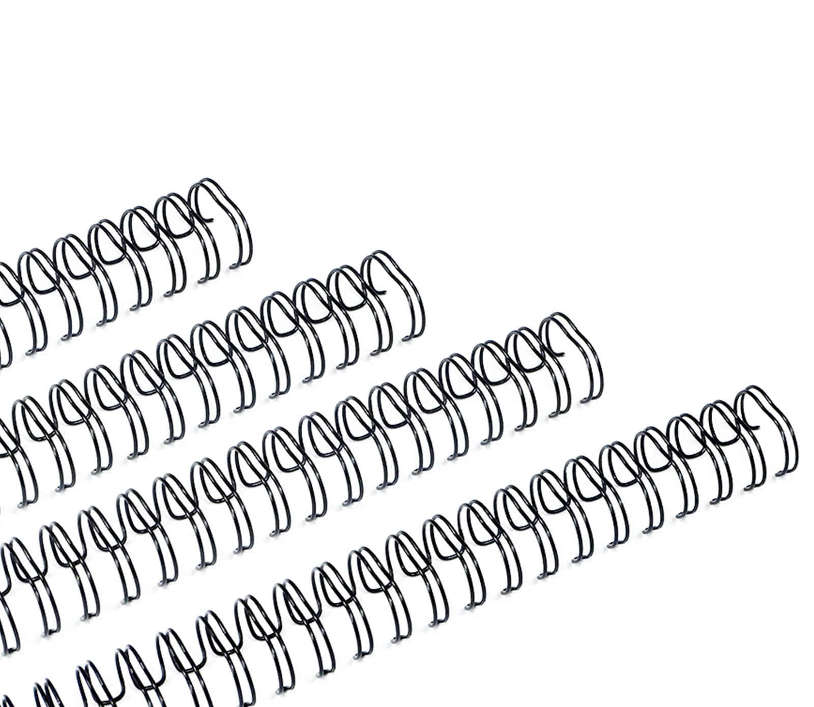 Rayson Double Loop Binding Wires 3/4 Inch - 3 to 1 Pitch Wire Binding Capacity 165 Sheets, 11 inch Length, 32-Loop Black Wire Ring Pack of 50 to Bind
