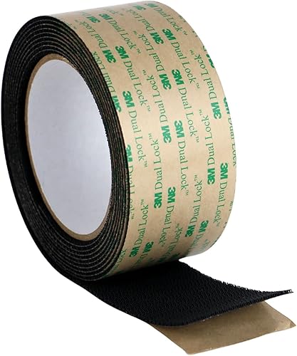 3M SJ4575 Cierre de doble bloqueo con cierre de perfil bajo negro 2 pulgadas x 10 pies (negro)