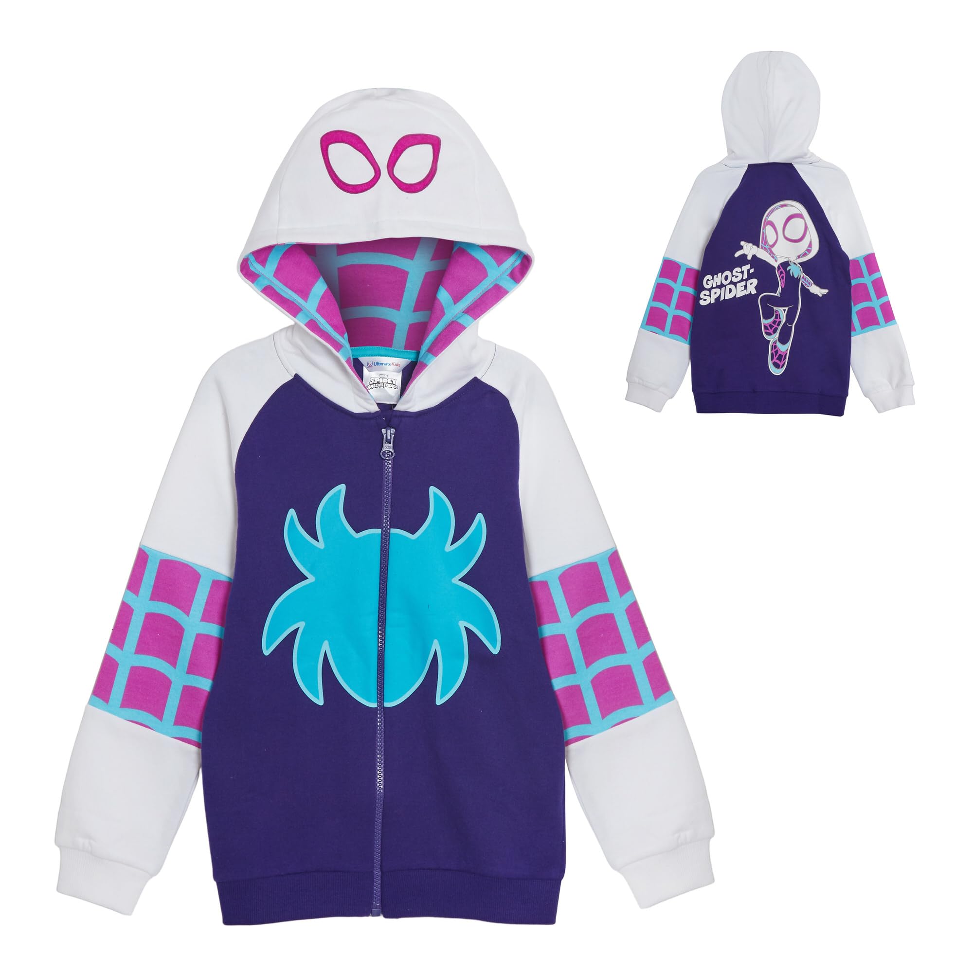 Dziecięca bluza z kapturem Spidey i jego niesamowici przyjaciele przebranie bluzy z kapturem kurtki zapinane na zamek Miles Morales Duch Pająk lub Spidey