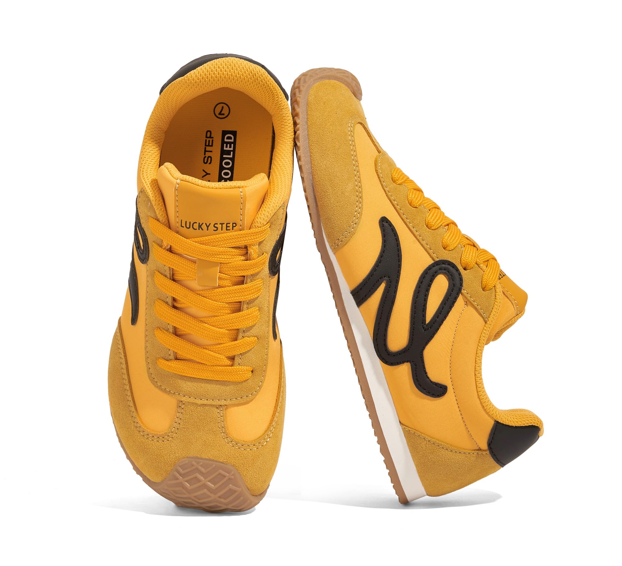 LUCKY STEP Scarpe da Tennis Retro per Donna – Sneaker Classiche Casual in Pelle Genuina con Suola Sottile e Leggera, Eleganti e comode