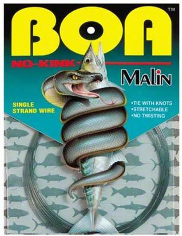 Malin Boa No-Kink 9.1m Leader Wire, 0.15-Diameter