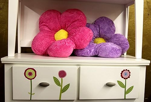Miniatura 6 de Almohada de 15" Minky Flower Lavender