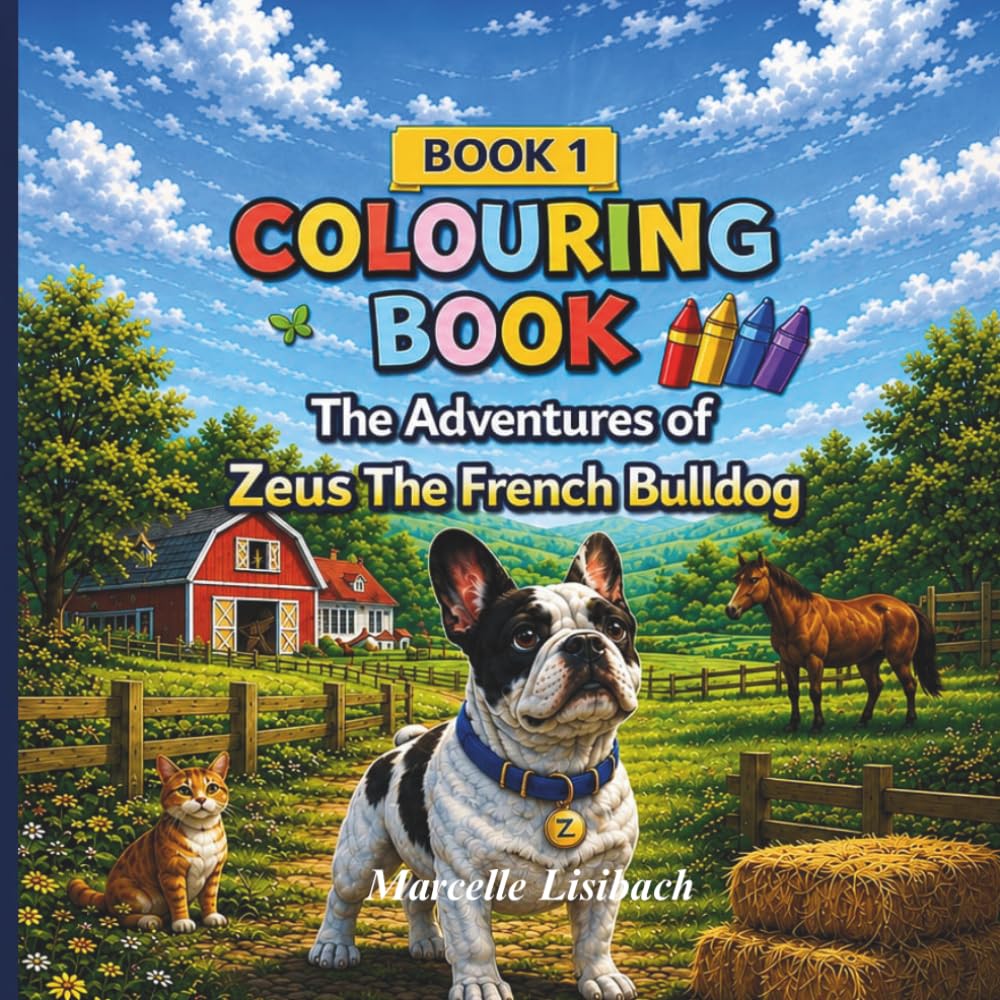 The Adventures Of Zeus The French Bulldog: Zeus can't find his red ball: Colouring Book