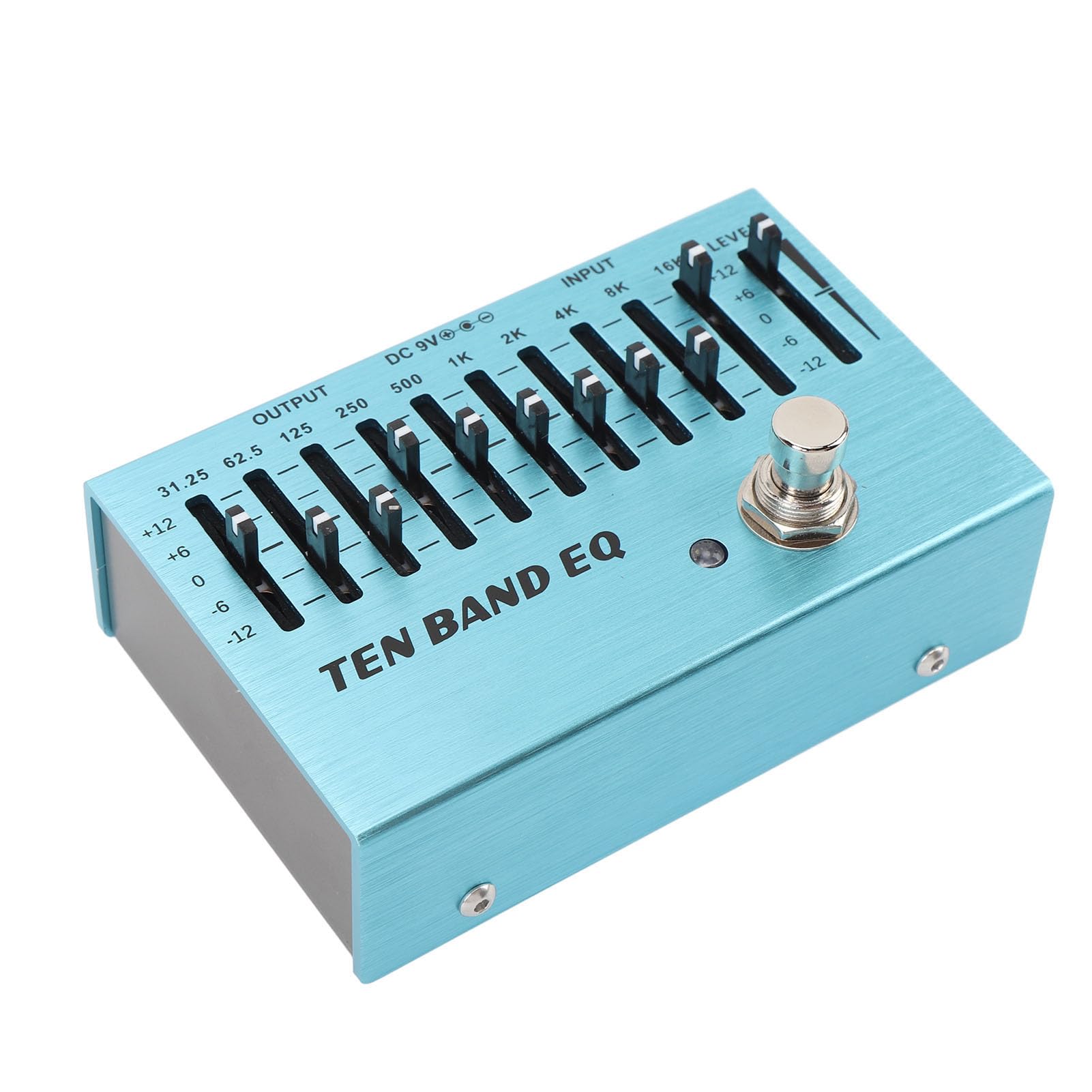 Pedale EQ, EQ True Bypass a 10 Bande DC9V con Luce LED per Chitarra