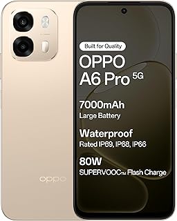 Oppo A6 Pro 5G (Gold, 8GB RAM, 256GB Storage) with No Cost EMI/Additional Exchange Offers