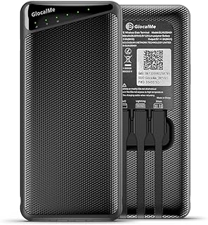 GlocalMe Triforce 4G LTE Mobile Hotspot with 7000mAh Powerbank, 4G lte router for traveling in 140+ countries, no SIM card required, with EU 8GB & Global 1GB data, portable WiFi hotspot