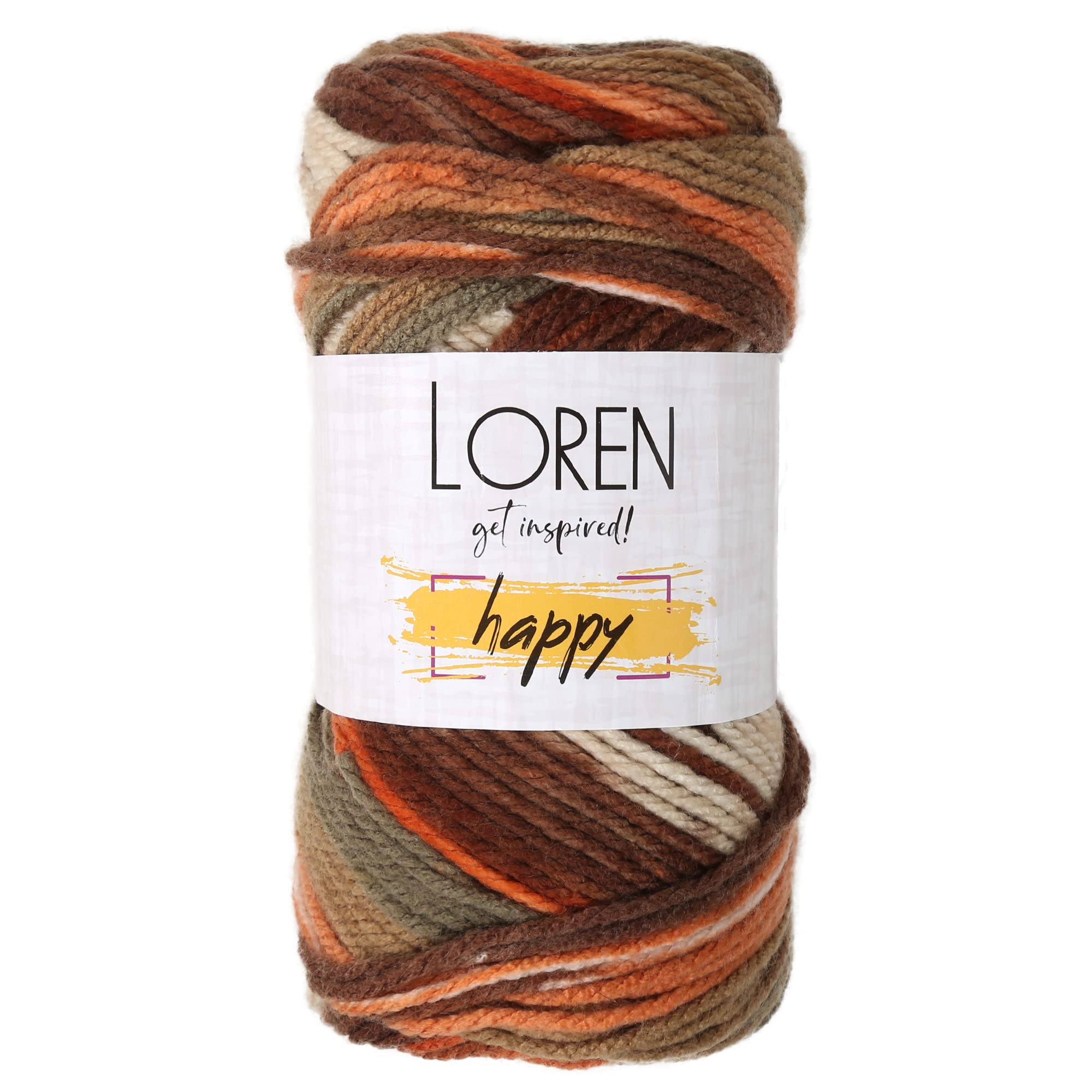 Pelote de laine Loren 100% acrylique premium, fil robuste et doux 170m RH007