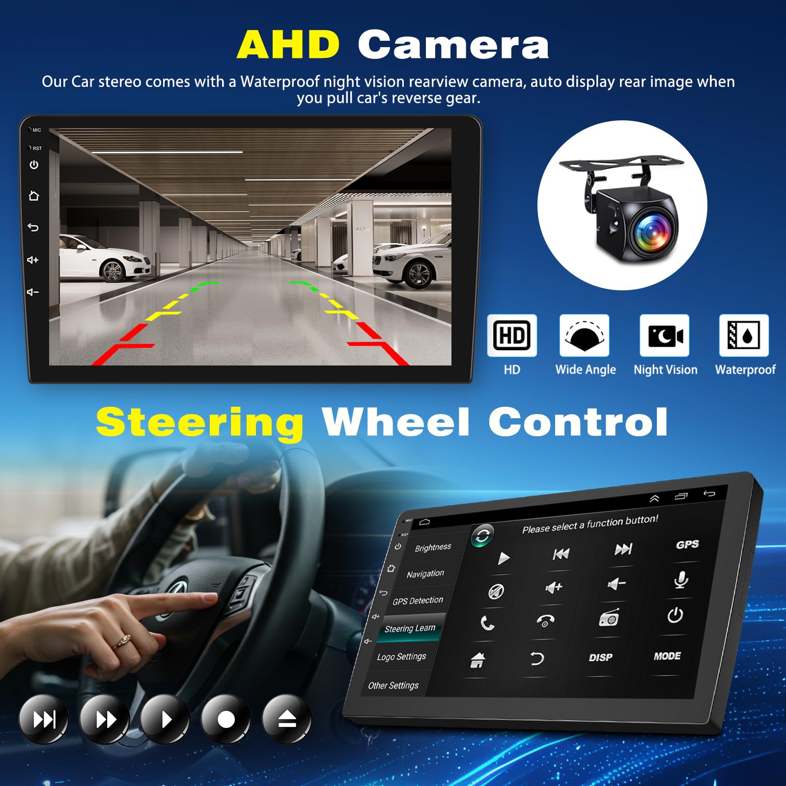 Autoradio Android 14 Radio Coche para Mercedes Benz Smart 453 Fortwo 2014-2022 con Carplay y Android Auto 9" Pantalla Táctil, Bluetooth 5.0 GPS Volante Control RDS WiFi BT Cámara & Mic, 2+32G