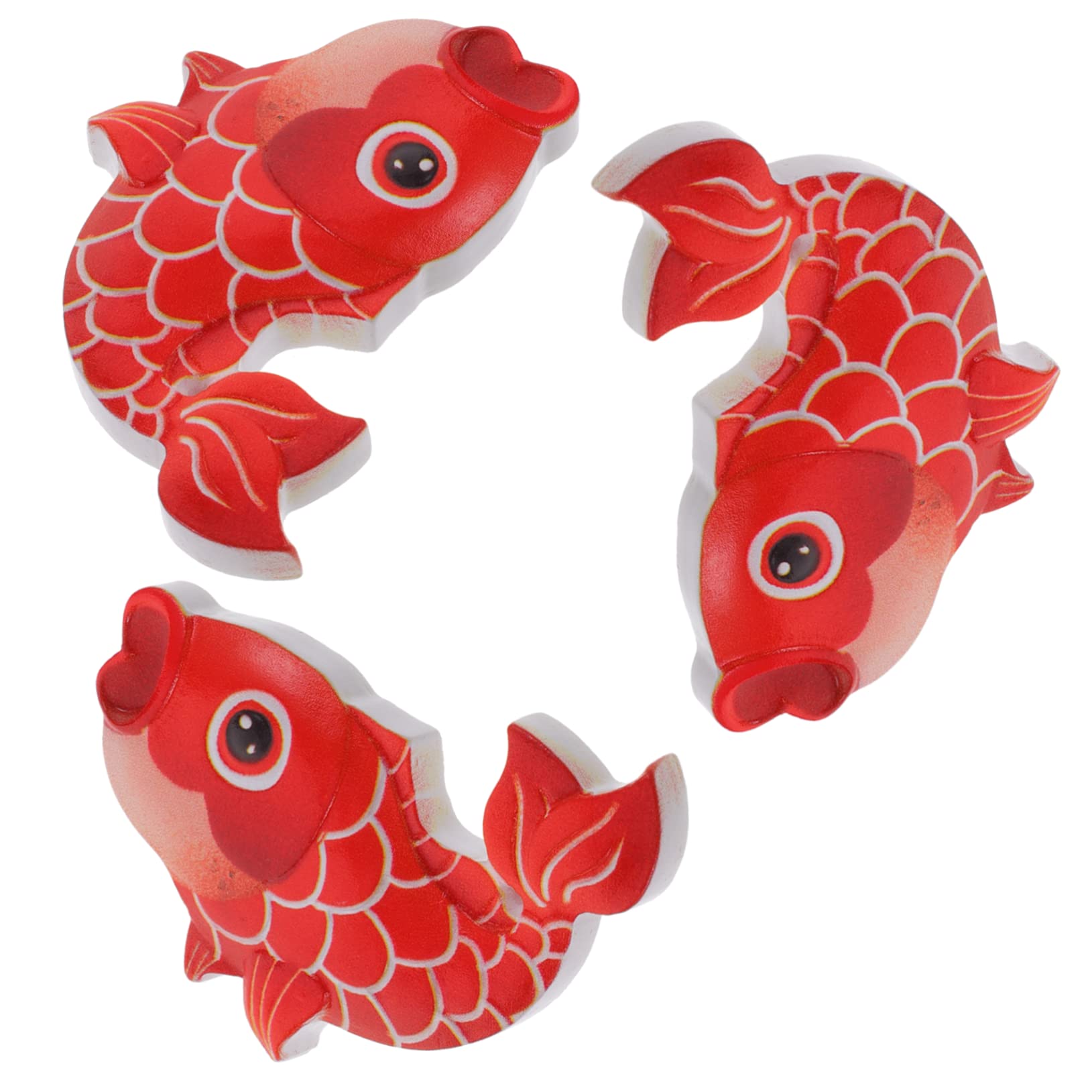 Alipis 15 Pz da Koi calamite magnete magneti fortunato lavagna piccolo decorare resina rosso