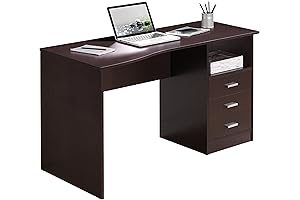 Techni Mobili Classic Computer Desk: An Expansive Office Space Maximized by Abundant Storage