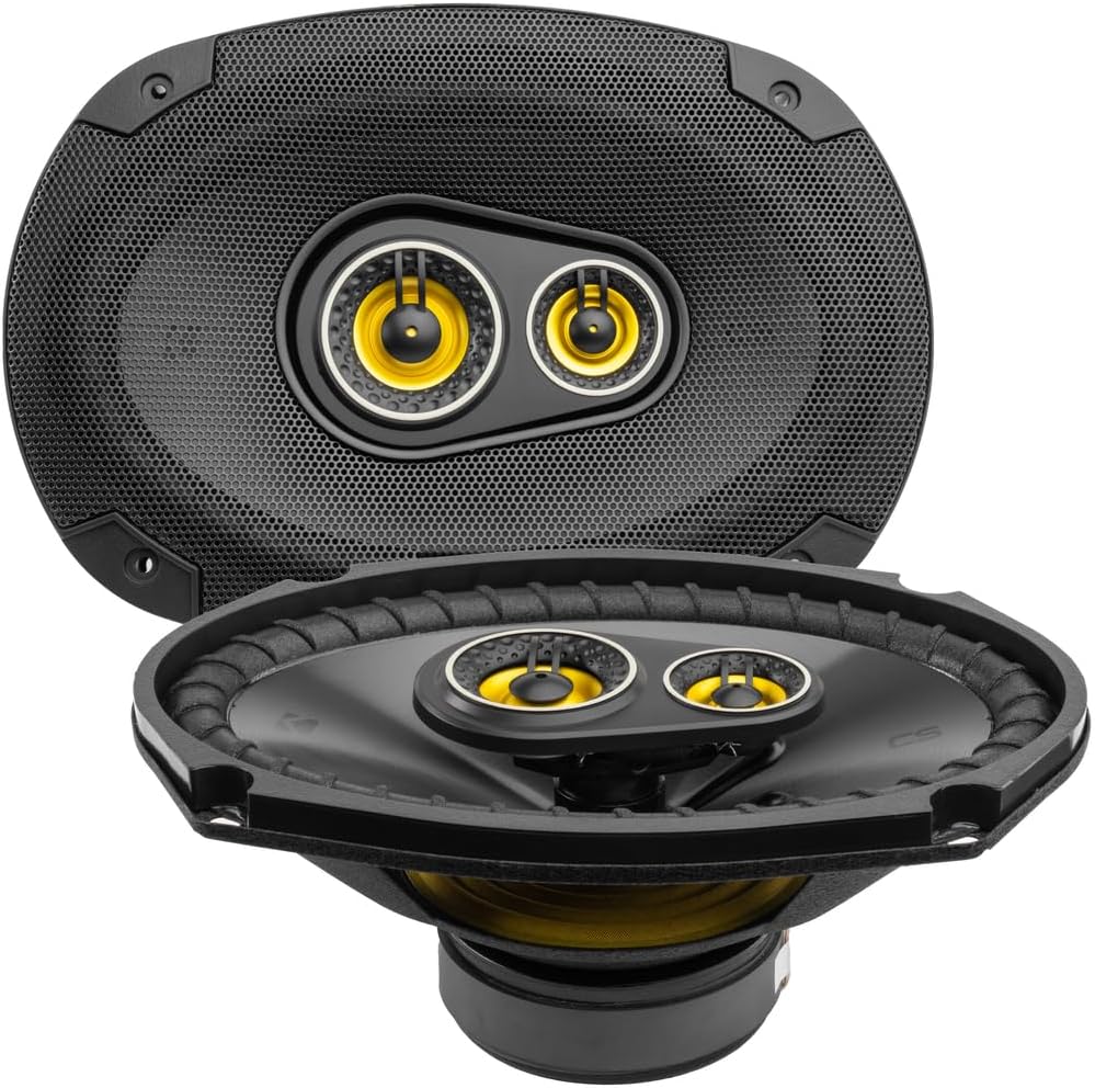 Kicker 6x9 CSC693 3-Way & 6.5" CSC65 2-Way Coaxial Speakers Bundle with Metra 72-4572 Harness, 82-3004 Adapter & Sonic Koozie – Plug-and-Play for 2010–2025 GM Vehicles