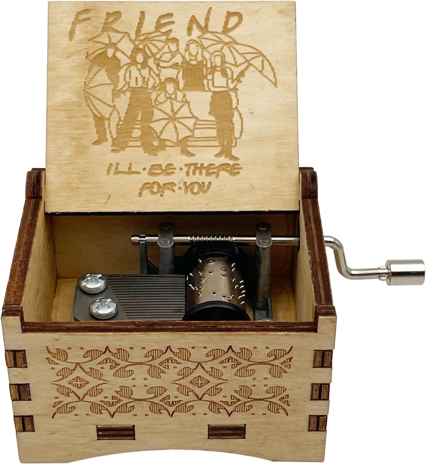 Stranger Kids Music Box Hands Crank Thing BGM Laser Musical Box for Men Women Christmas gift (Stranger 1)
