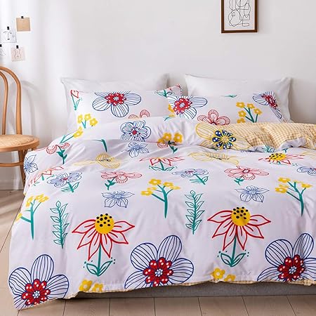 Amazon Adasmile A S 布団カバー シングル 3点セット 可愛い 枕バー ベッドシーツ 洋式 和式兼用 ベッドカバー シングル おしゃれ ボックスシーツ 掛け布団カバー 洗える オールシーズン 寝具カバーセット フラワー柄 寝具カバーセット オンライン通販