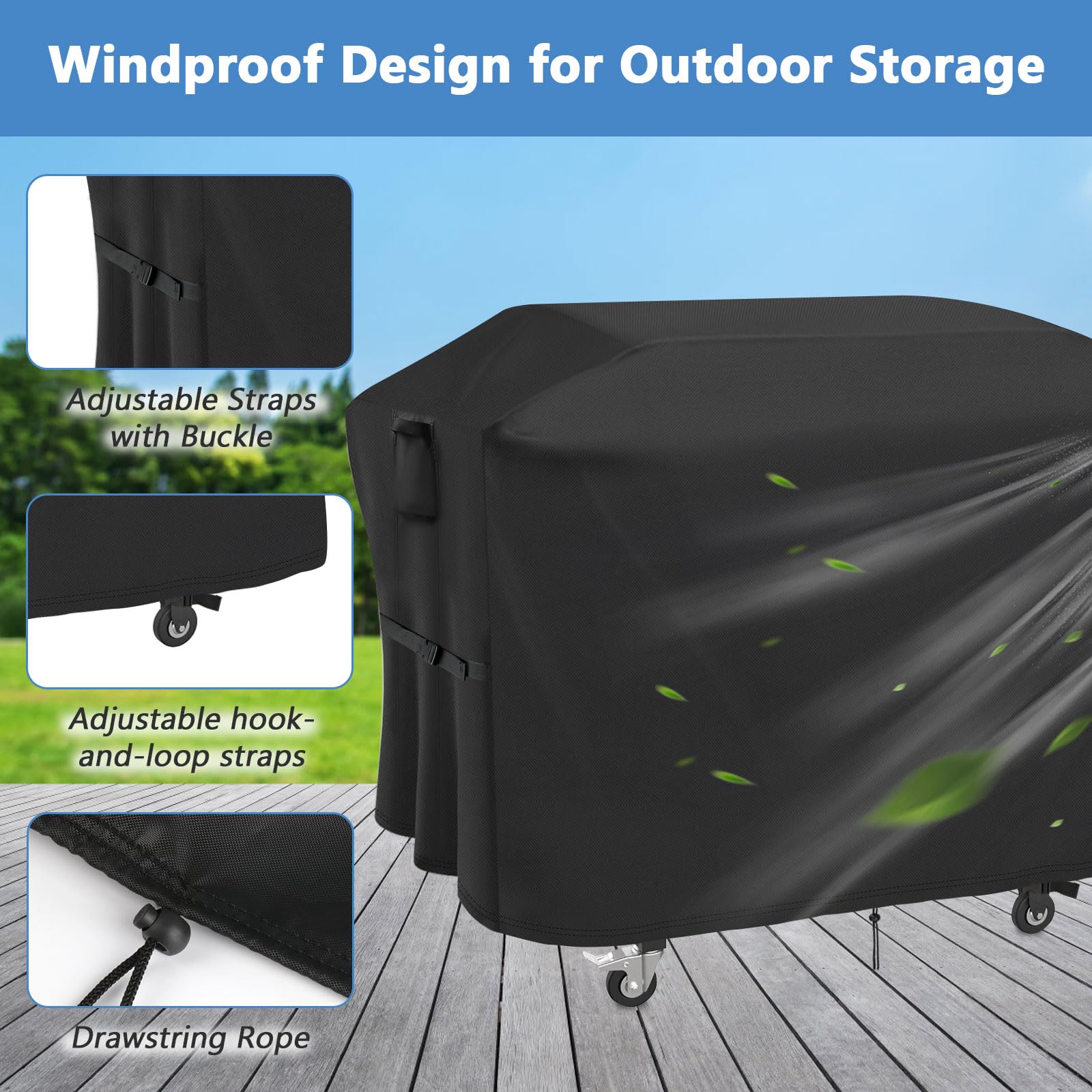 Grillabdeckung für Blackstone 71.1 cm Modell 1883 1924 2086 2146 2147 2199 2269 2270 2311 2325 2340 2435 Grillplatte, Outdoor Wasserdicht Wetterbeständig BBQ Grillabdeckung - 54 x 24 x 33