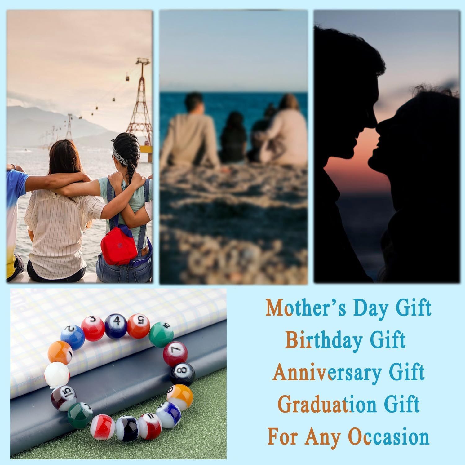 Gzrlyf 8Ball Bracelet Pool Player Playing Gift For Billiards Lover 8Ball Pool Game Fan Jewelry - Image 6