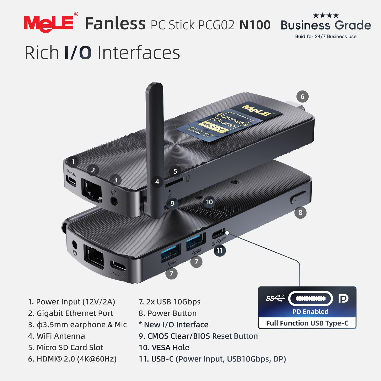 Mele PCG02 スティックPC メモリ8G Win11 Amazon.co.jp: MeLE PCG02 Mini PC Stick N100 8GB RAM 128GB