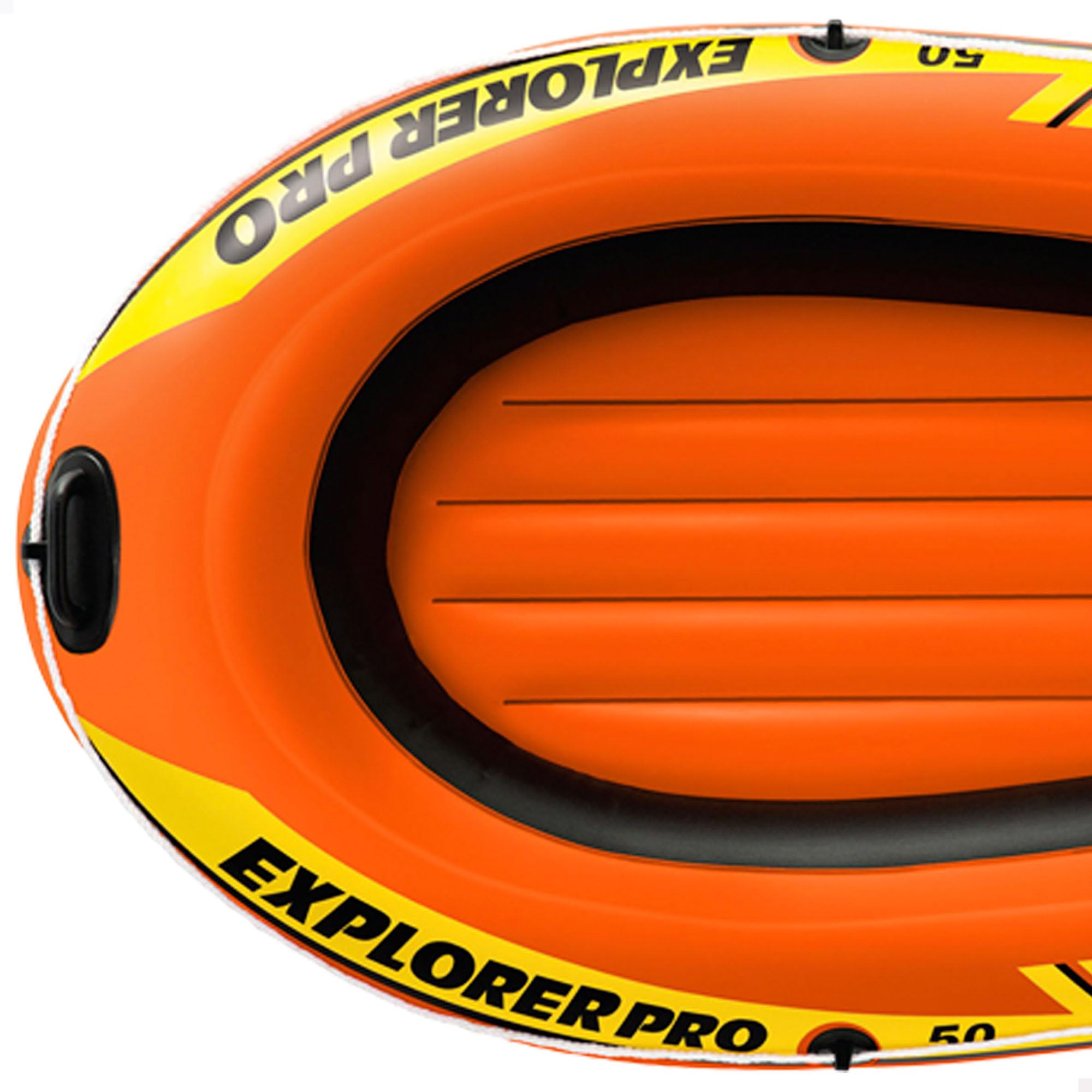 INTEX Bateau Explorer Pro 50 sans Rames, Orange, 137 x 85 x 23 cm