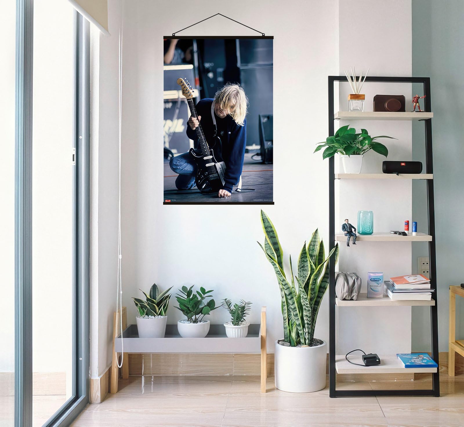 Amazon.co.jp: Nirvana – Framed音楽ポスター/印刷( Kurt Cobain Live