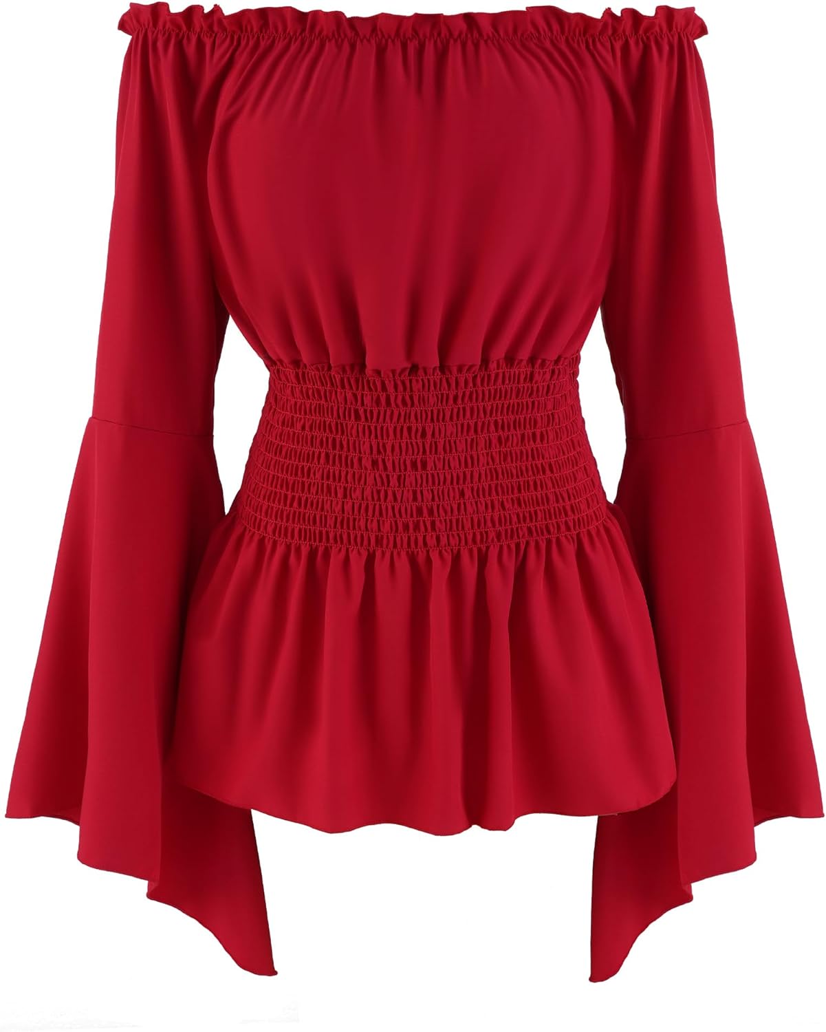 FEOYA Women’s Renaissance Off Shoulder Blouse Medieval Pirate Peasant Shirt for Cosplay Party Daily Wear