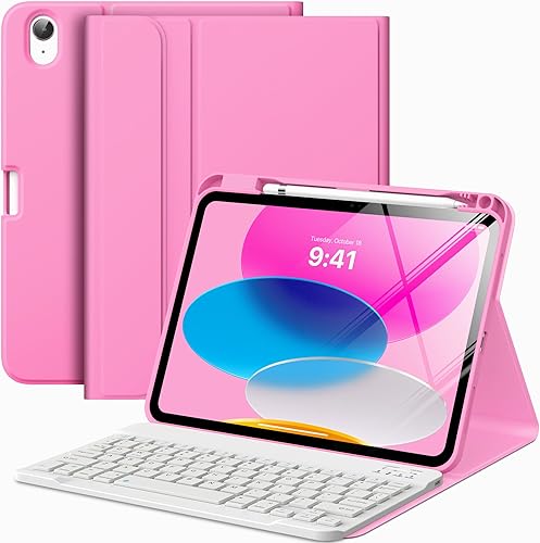 Miniatura 13 de MoKo Funda para iPad (A16) de 11ª generación con teclado de 11 pulgadas 2025, iPad de 10ª generación de 10.9 pulgadas con soporte para lápices