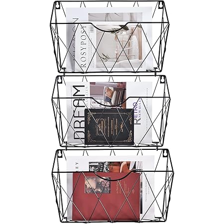 Amazon.com: Hanging Wall File Organizer Set of 3, Wall Organizer for ...