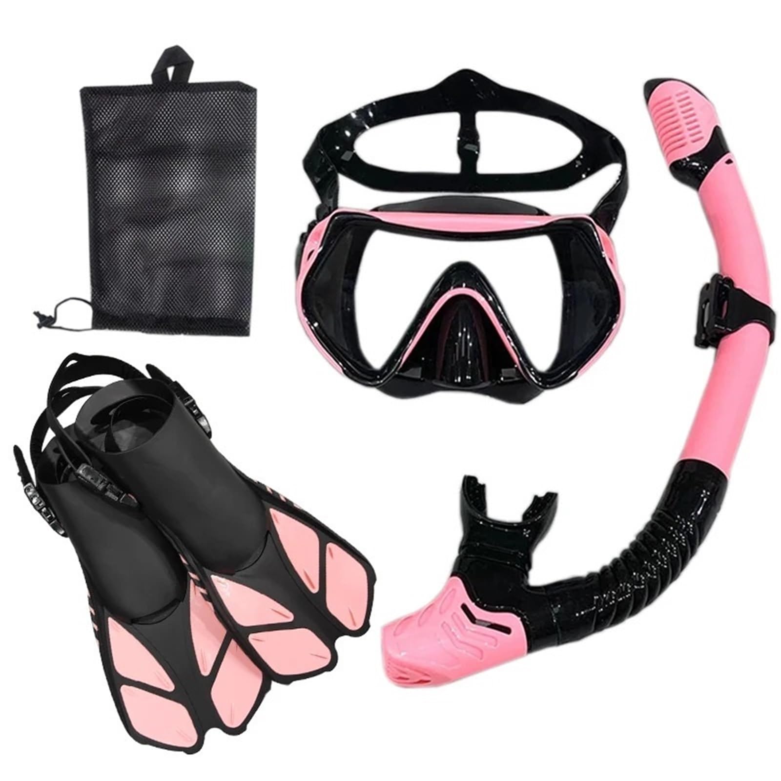 Buceo Máscara de Snorkel Máscara de Buceo y Gafas de Buceo con Tubo de respiración, Conjunto de Tubo de natación para Adultos Unisex