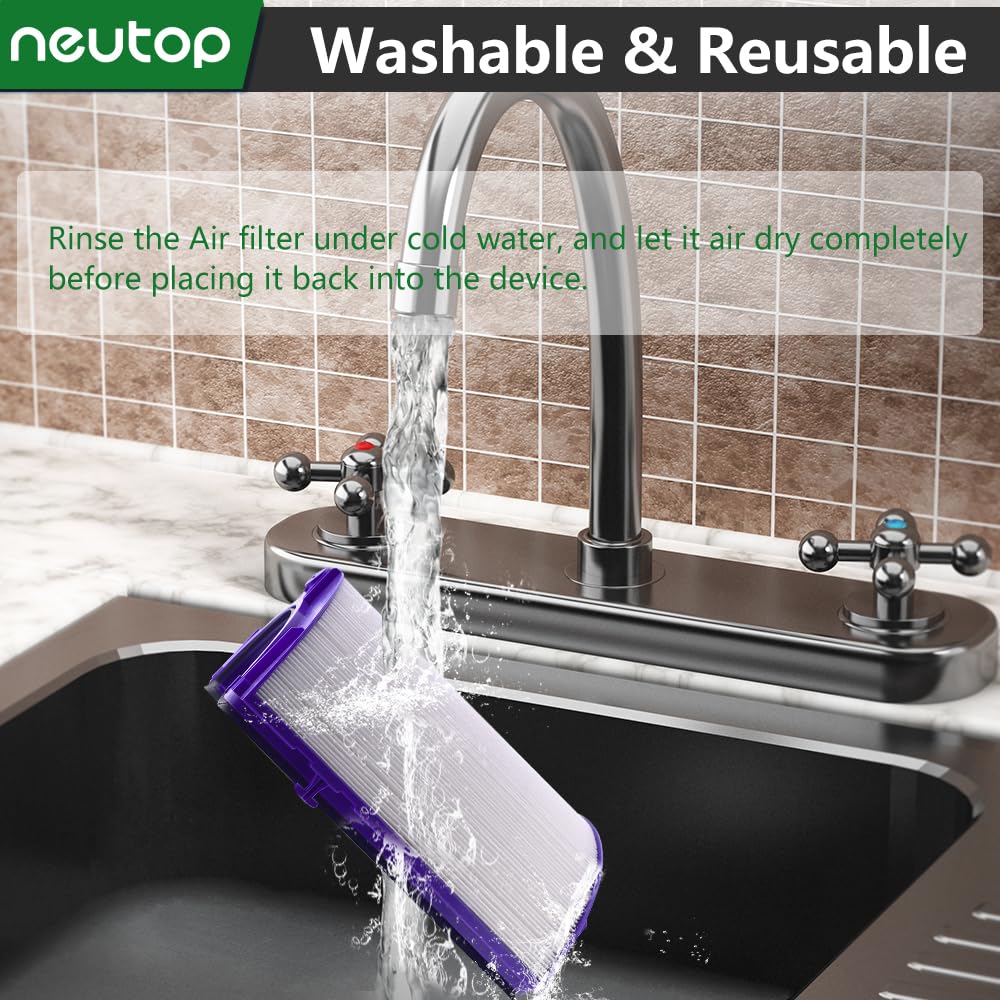 Filtre Purificateur d'Air HEPA en verre à 360 degrés et filtre à charbon actif compatible avec Dyson Pure Cool DP04 HP04 TP04