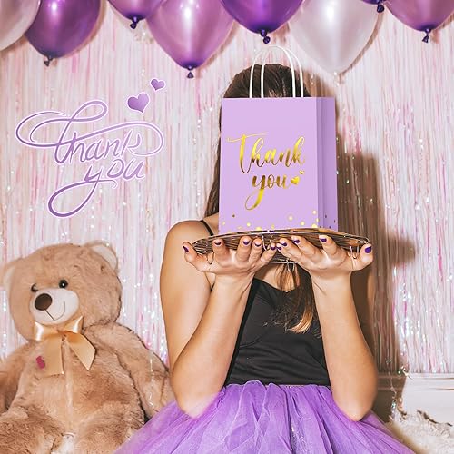 Miniatura 6 de Tinlade 30 bolsas de regalo de agradecimiento con papel de seda dorado con asa para graduación, negocios, compras, boda, ducha, regalos de fiesta