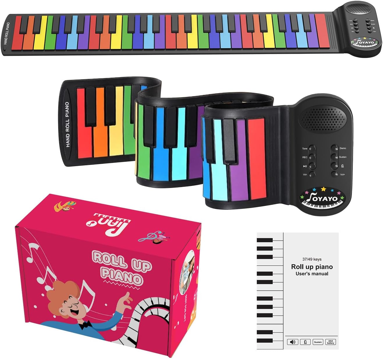 49 Tasten Roll-up Faltbares Piano Klavier für Anfänger