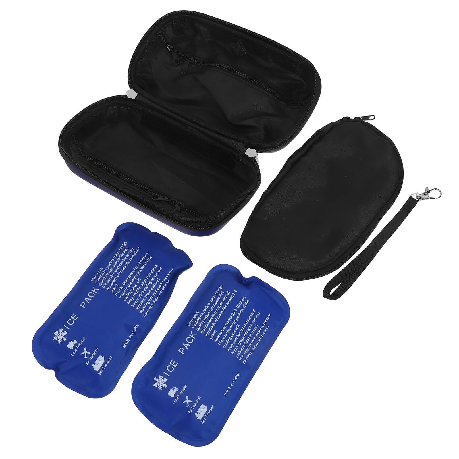 Bolsa Refrigeradora Portátil Estuche Protector De Vial Estuche Isotérmico Insulina Organizador De Botellas De Insulina Para Viajar Blue