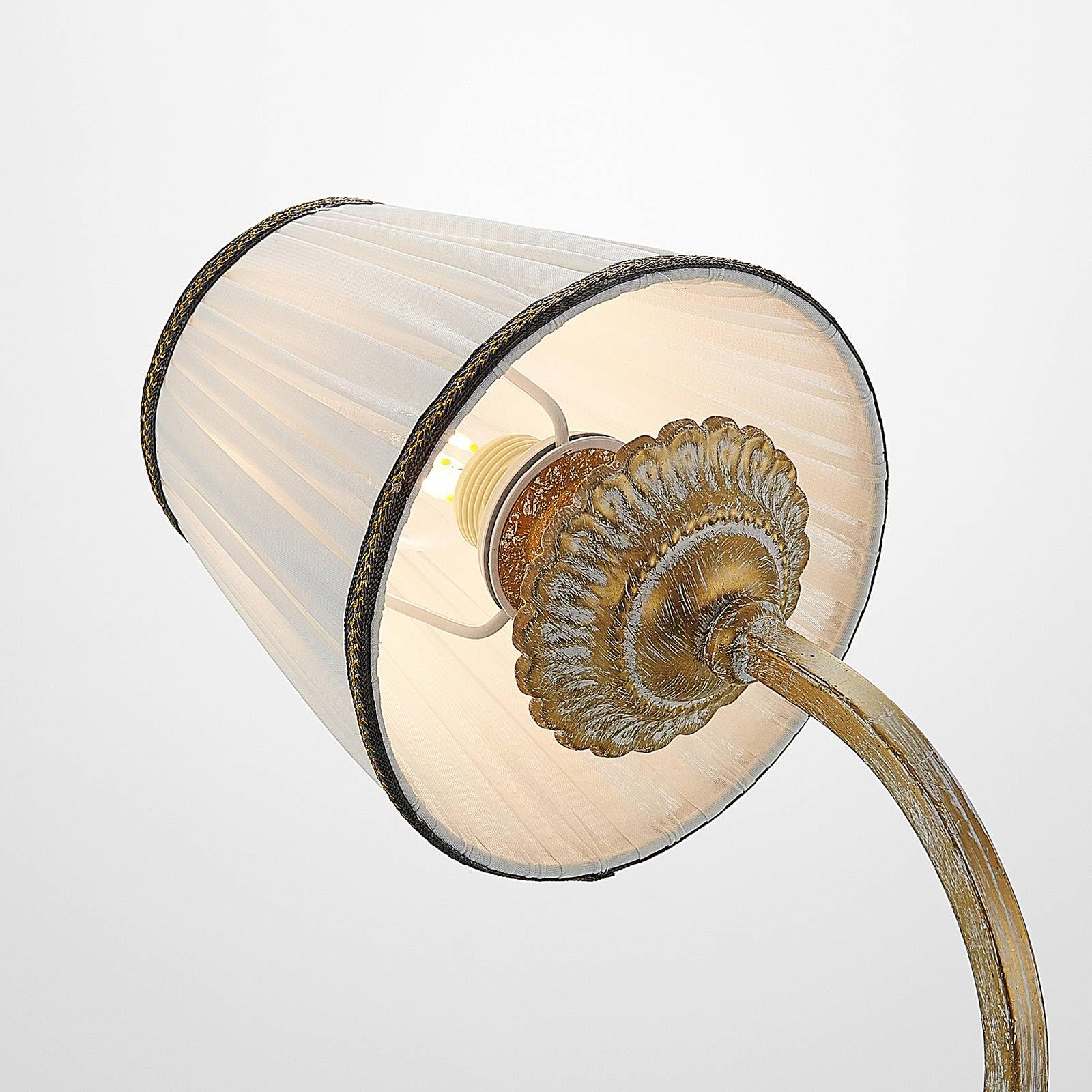 Lindby Textil Wandlampe altmessing, Wandleuchte innen IP20 Innenleuchte Wand 1x E14 ohne Leuchtmittel Wandbeleuchtung Wohnzimmer Esszimmer Flur