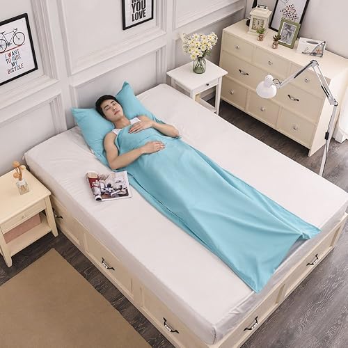 Miniatura 3 de MIFXIN - Saco de dormir de algodón ligero para adultos al aire libre, camping, senderismo, hotel, estancia