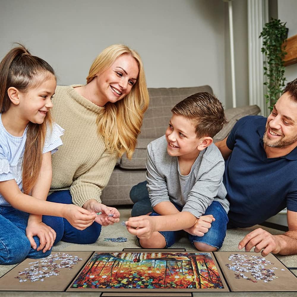 Jigsaw Puzzle Portable Board for Puzzle Storage Puzzle Saver, Non-Slip Flannelette Surface, Up to 1000 Pieces Puzzle